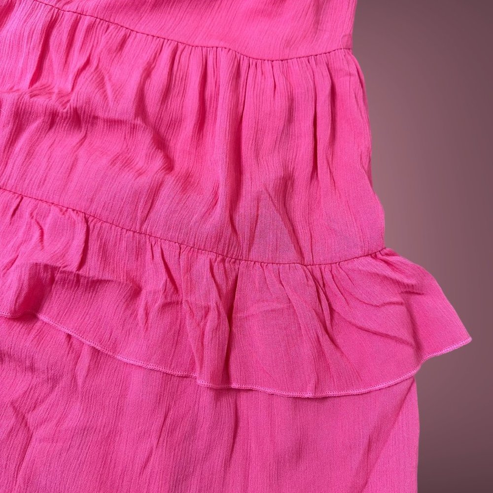 143 Story|Halter Long Dress|Plus 1XL|Coral|Ruffled|Pleated|Lined|Sleeveless - Picture 12 of 16
